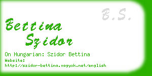 bettina szidor business card